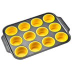 Stampo per Muffin in Silicone con Struttura Metallica Robusta – Stampo Flessibile per Muffin e Cupcake