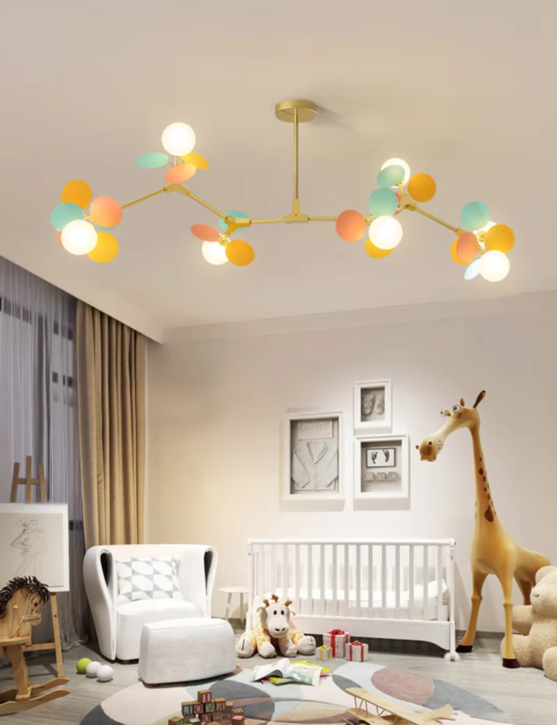 NatureGlow Lampadario a Rami Colorati