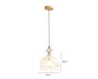 Lampada a sospensione in vetro retro francese