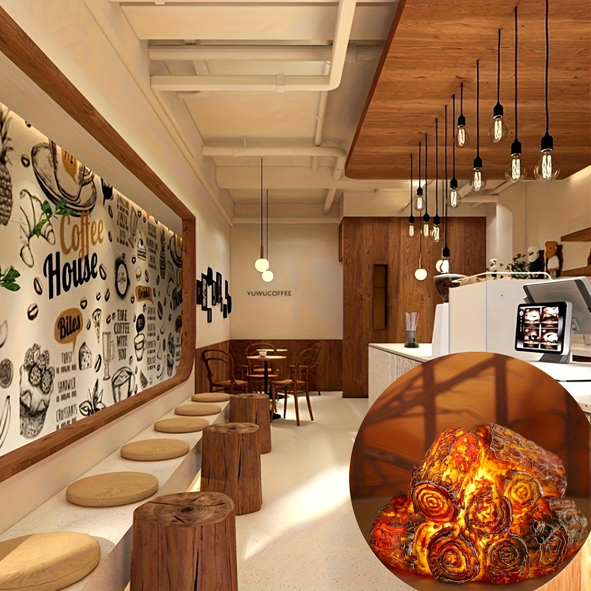 FlameGlow - Lampada LED realistica con effetto fiamma simulato