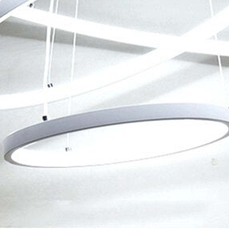 Lampada a Sospensione LED Illuminato Arisha Design Bianco/Nero/Oro Anello Interno Soggiorno/Camera da Letto