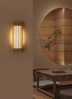 “ZenAura Wabi-Sabi Applique” – Applique LED in Noce Retro Giapponese