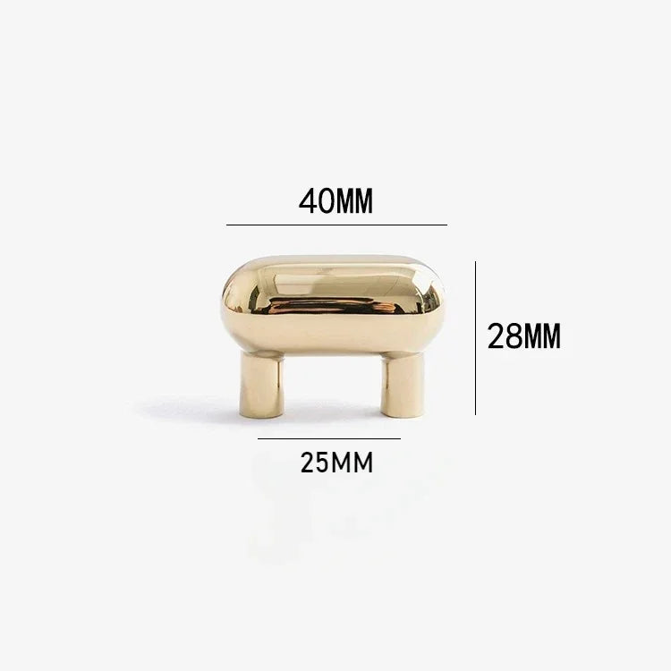 Pomello per mobile in ottone Hayes