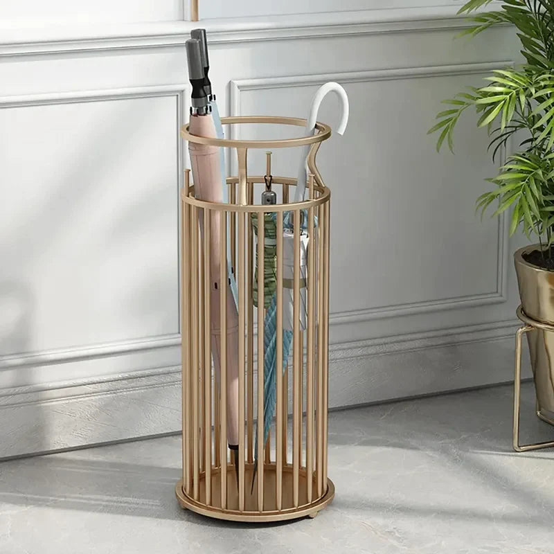 RegalRain - Supporto per ombrelli di lusso con dettagli in oro lucido per un'organizzazione elegante