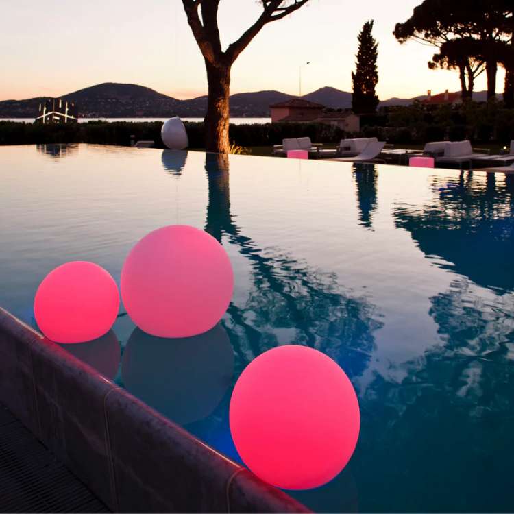 Luci da Giardino Sferiche Illuminati per Esterni con Luce Diffusa Rotonda