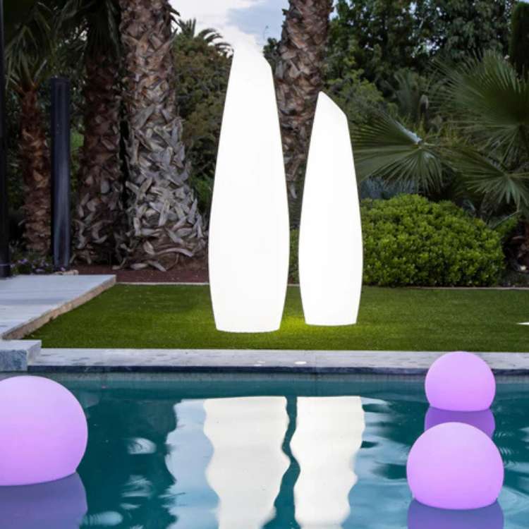 Luci da Giardino Sferiche Illuminati per Esterni con Luce Diffusa Rotonda
