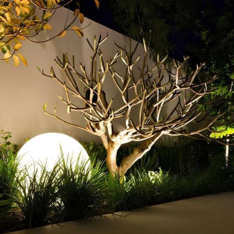 Luci da Giardino Sferiche Illuminati per Esterni con Luce Diffusa Rotonda