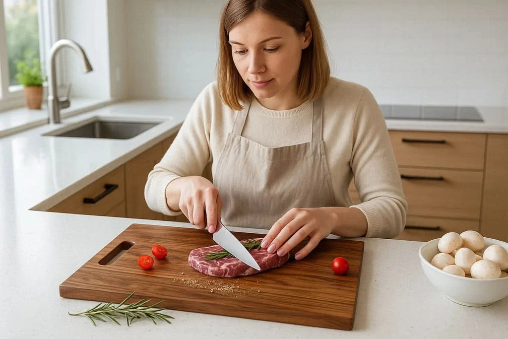 ECOSLICE – Tagliere in Legno di Acacia Sostenibile con Superficie Antibatterica
