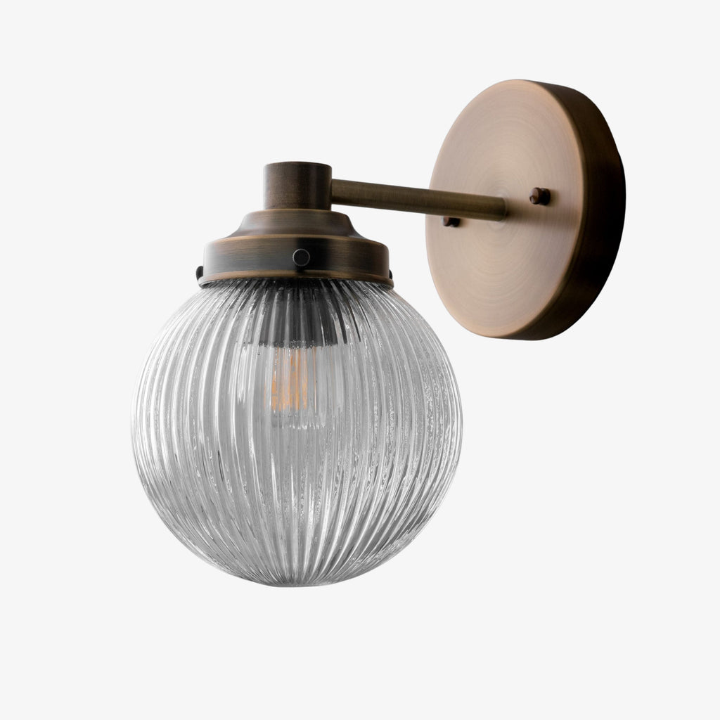 Applique da Parete in Vetro per Illuminazione Industriale per Soggiorno