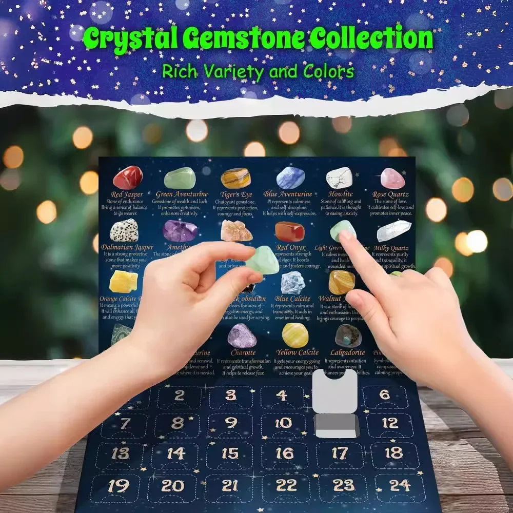 Calendario dell'Avvento con Pietre Preziose per Bambini – 24 Pietre Preziose Reali
