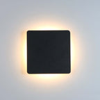Klyne Minimalist Lampada da Parete Esterno Rotonda/Quadrata LED, Nera/Bianca
