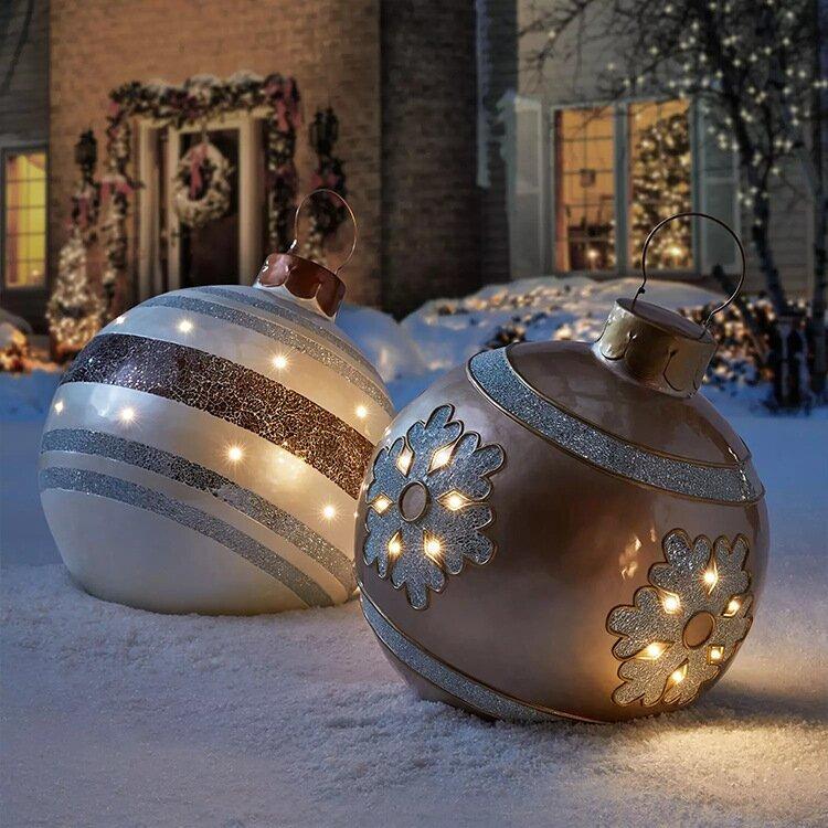 FestiGlow - pallone di Natale gonfiabile resistente alle intemperie per feste all'aperto