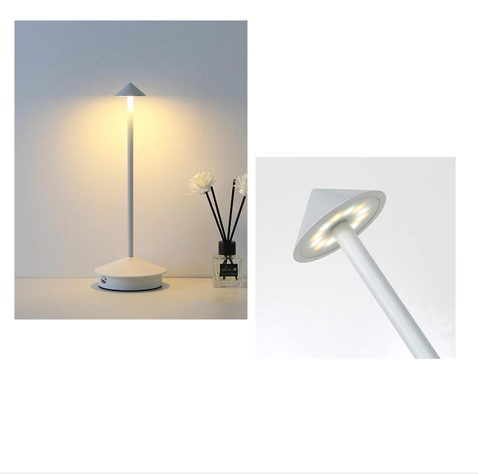 LumaTouch – Lampada da Tavolo LED Ricaricabile con Dimming Continuo