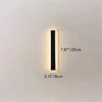 Lampada da Parete LED Solare Rettangolare Impermeabile in Alluminio e Acrilico Minimalista Moderna per Esterni