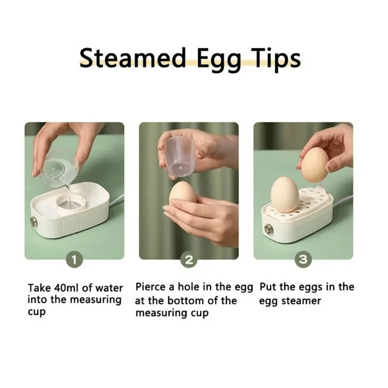 EGGFLAIR – Bollitore e Poacher Elettrico per Uova con 3 Impostazioni di Cottura per una Preparazione Facile della Colazione