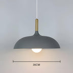 Lampada a sospensione in legno di quercia – Illuminazione da soffitto minimalista in stile scandinavo