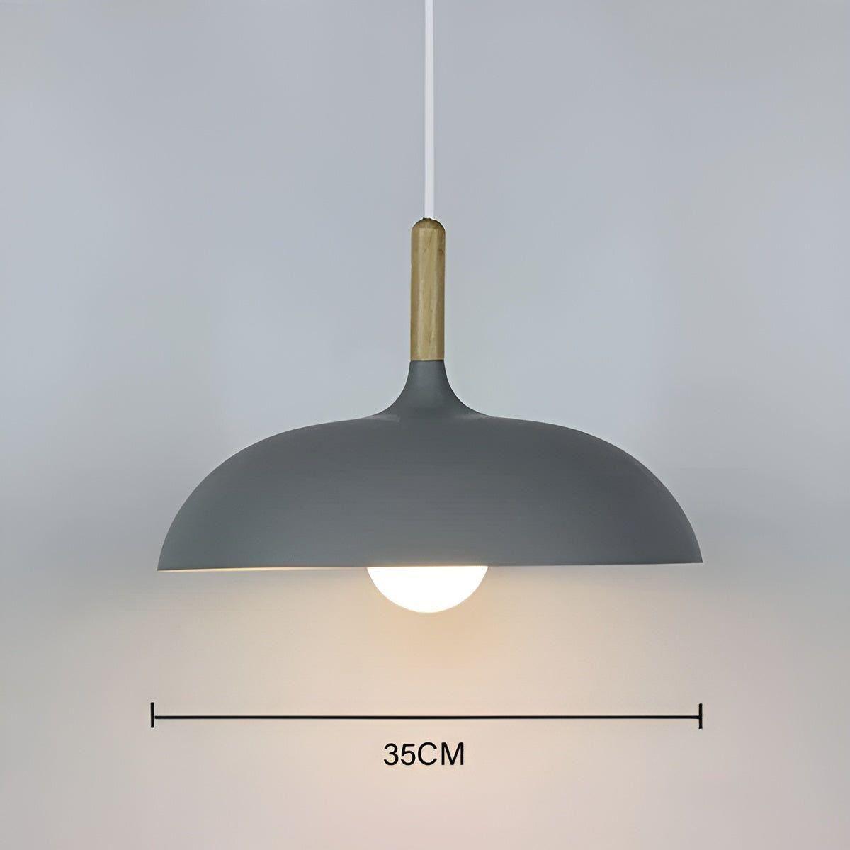 Lampada a sospensione in legno di quercia – Illuminazione da soffitto minimalista in stile scandinavo