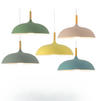 Lampada a sospensione in legno di quercia – Illuminazione da soffitto minimalista in stile scandinavo