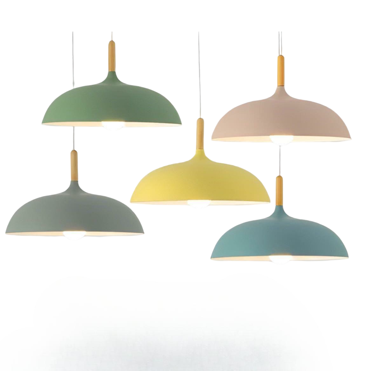 Lampada a sospensione in legno di quercia – Illuminazione da soffitto minimalista in stile scandinavo