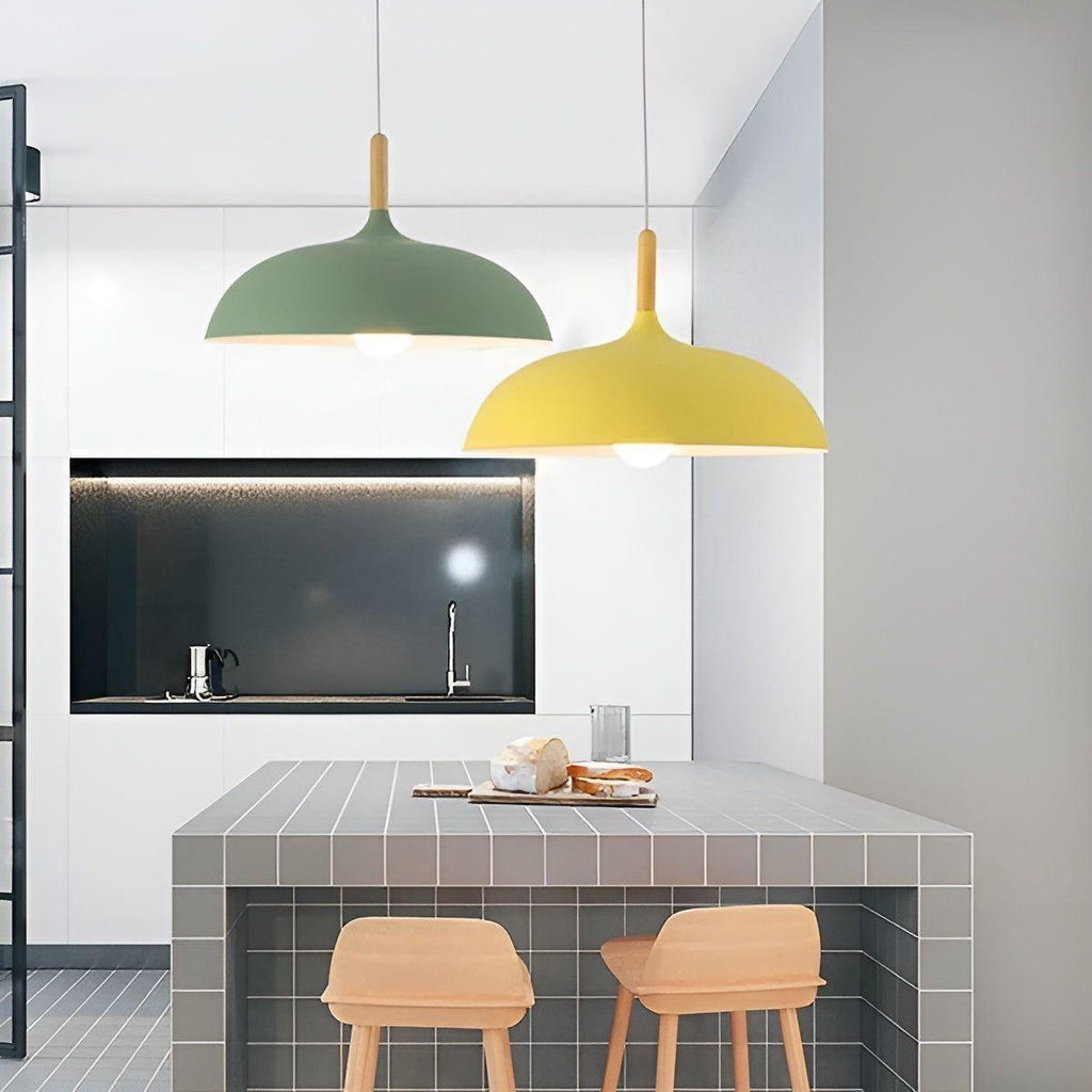 Lampada a sospensione in legno di quercia – Illuminazione da soffitto minimalista in stile scandinavo