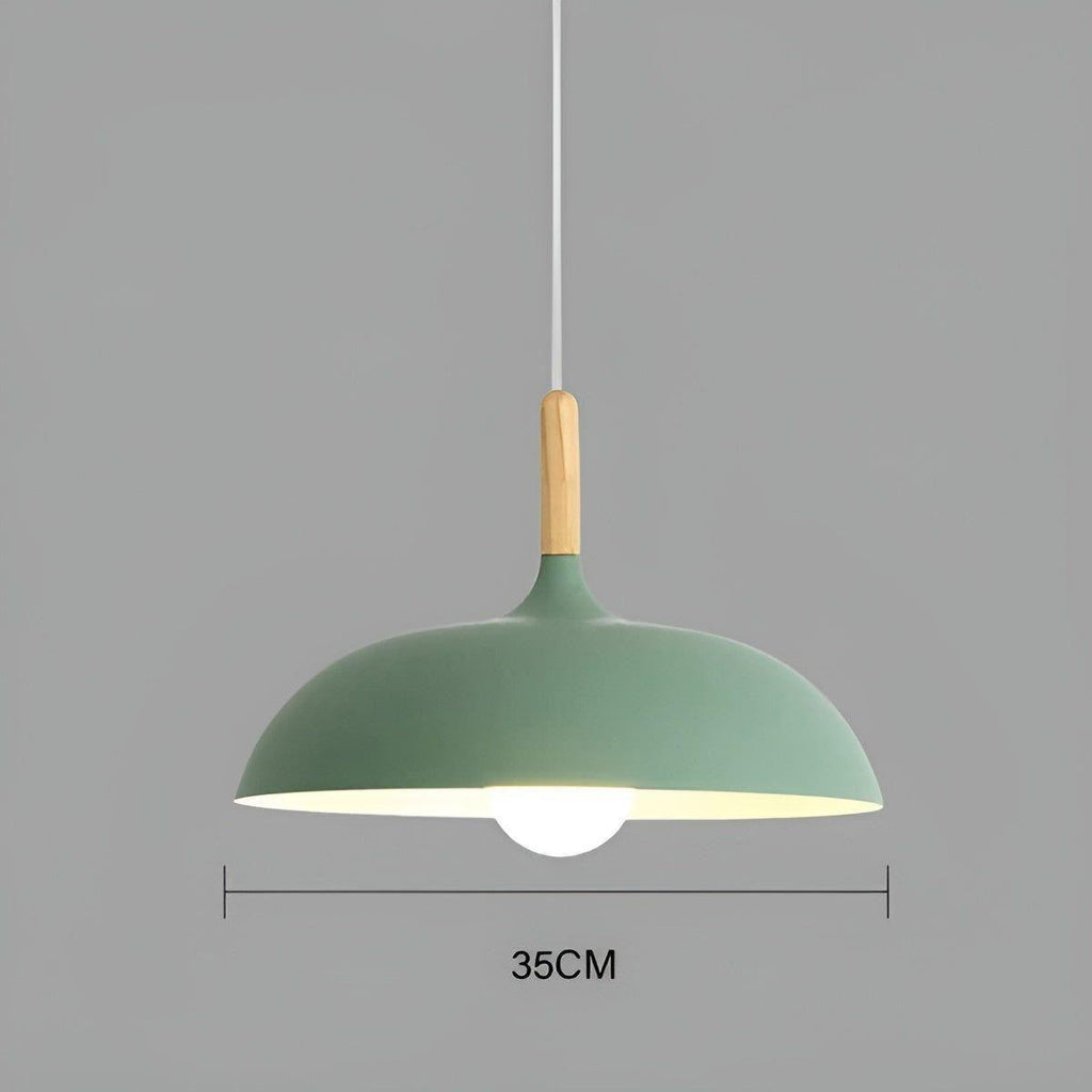 Lampada a sospensione in legno di quercia – Illuminazione da soffitto minimalista in stile scandinavo