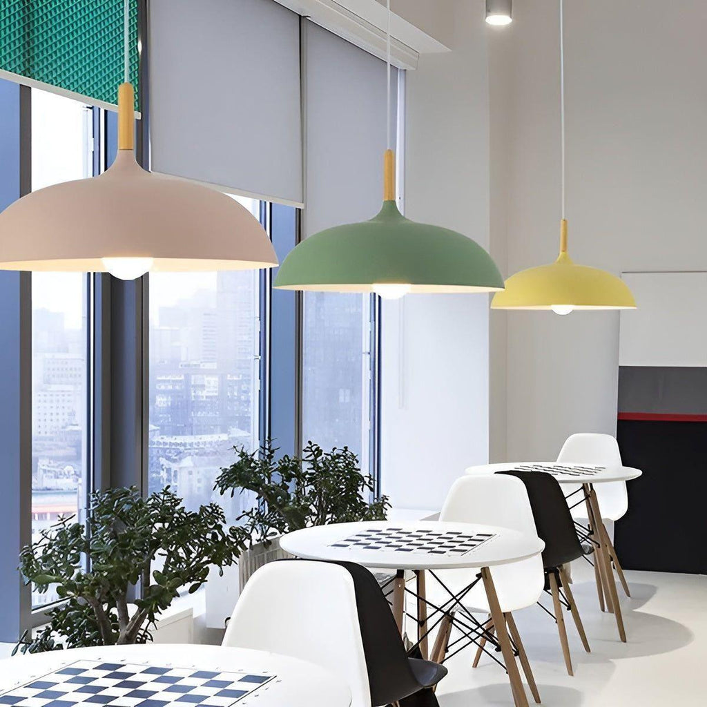 Lampada a sospensione in legno di quercia – Illuminazione da soffitto minimalista in stile scandinavo