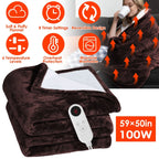 Coperte Elettriche in Flanella – Coperta Termica Extra Morbida per Notte Fredde