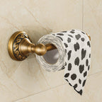 Elegante Porta Rotolo di Carta Igienica in Ottone Antico da Parete