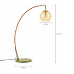 Lampada da Terra in Vetro Moderna – Illuminazione Elegante con Paralume in Vetro
