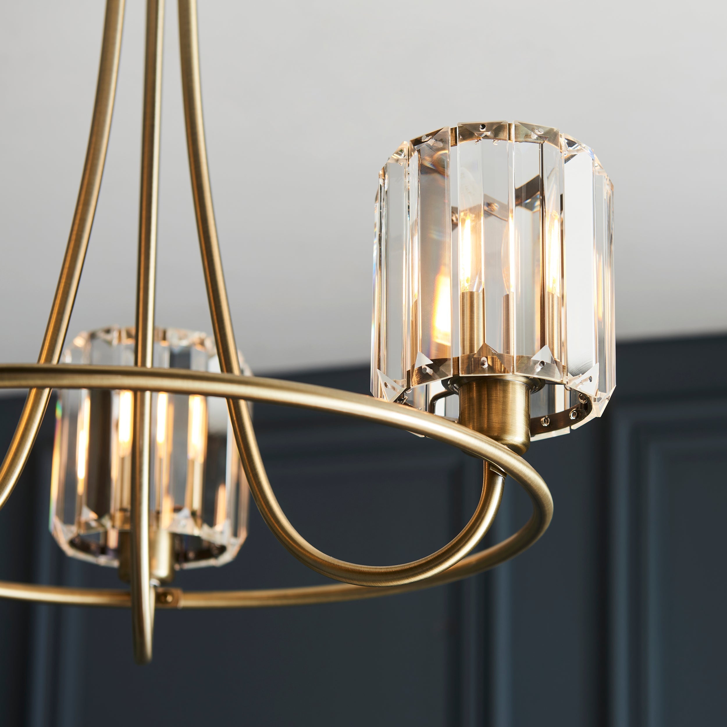 Endon Berenice 3lt Semi Flush Ottone Antico