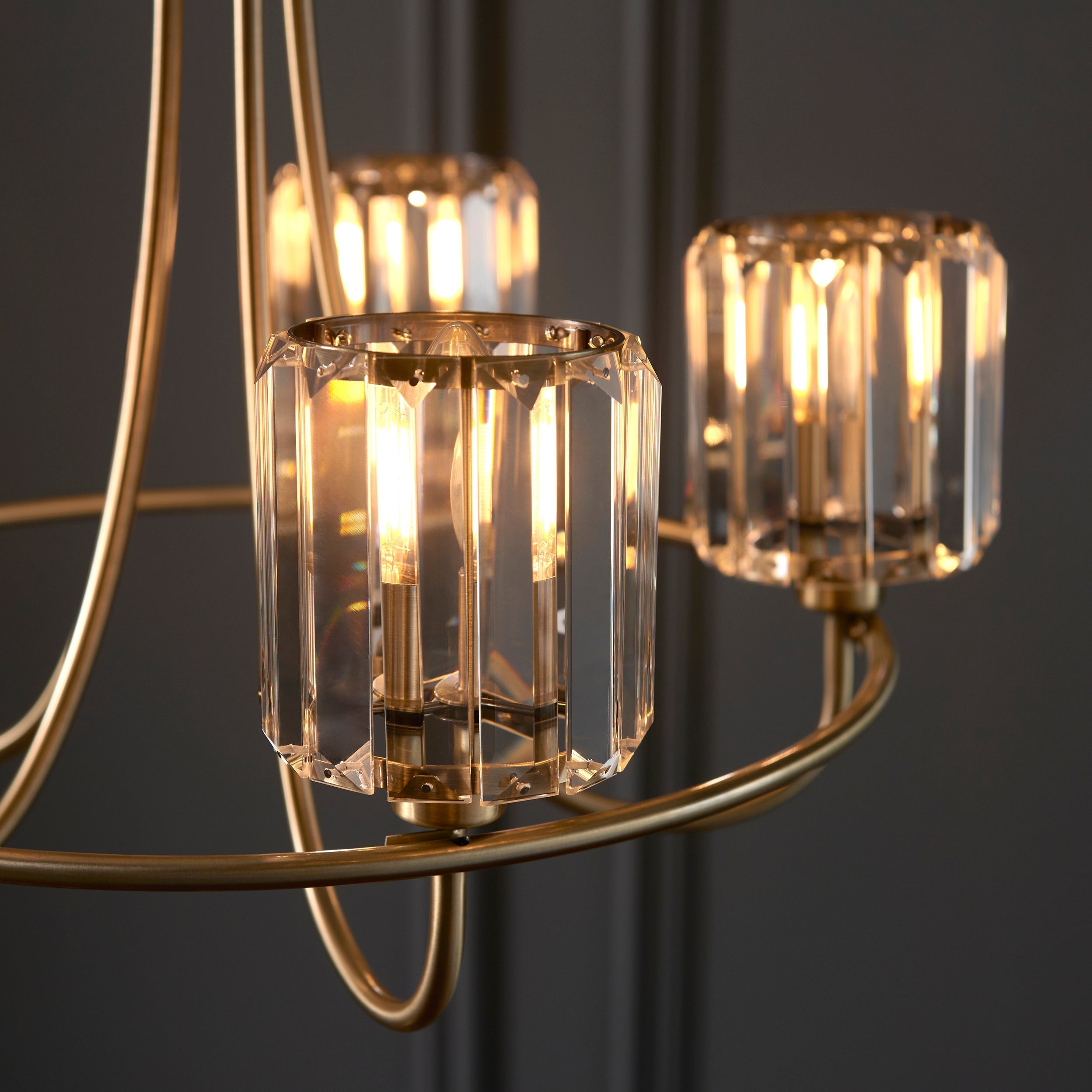 Lampadario Endon Berenice 5lt Ottone Antico