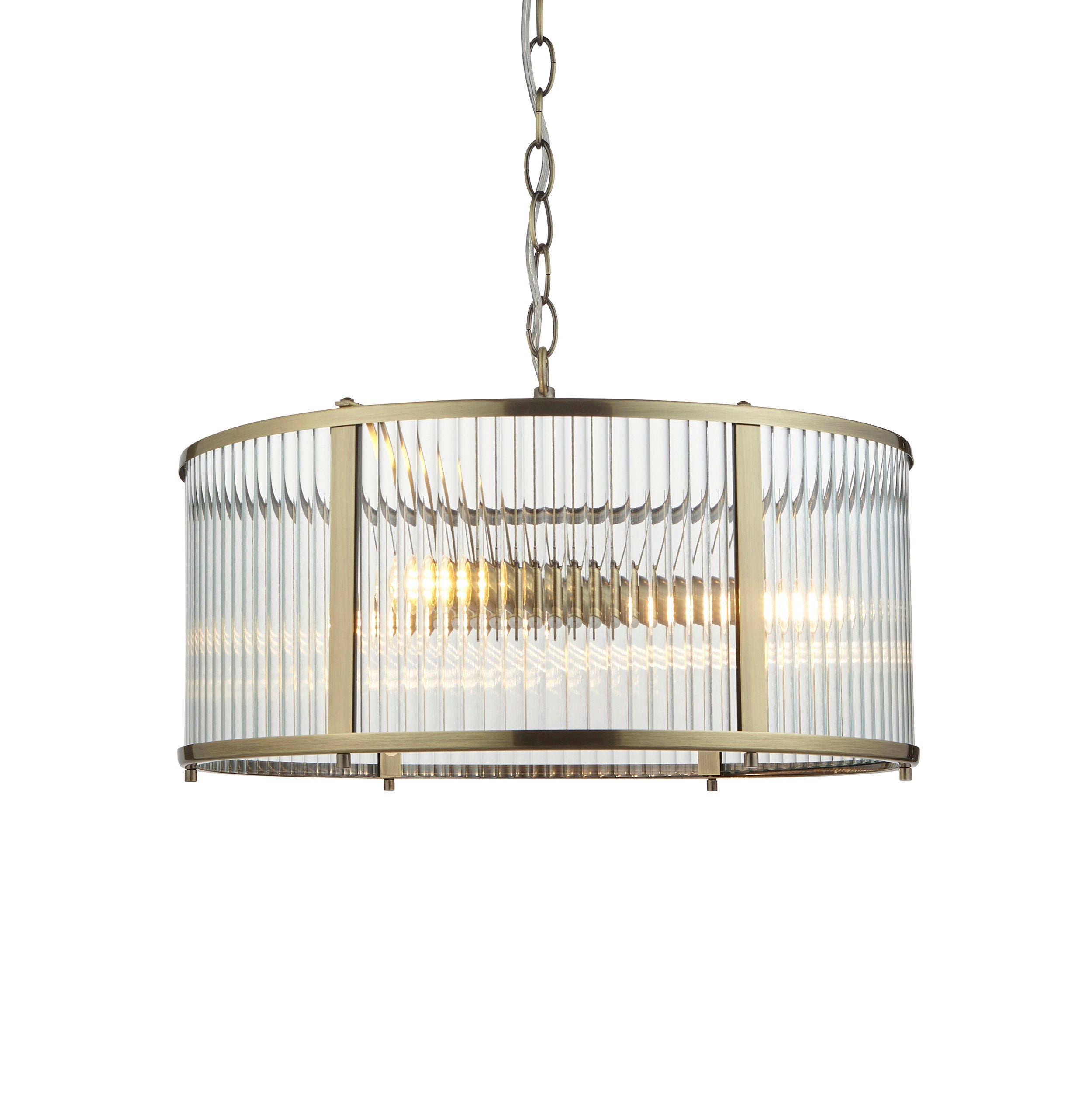 Lampadario Endon Ridgeton 3 luci Ottone Antico