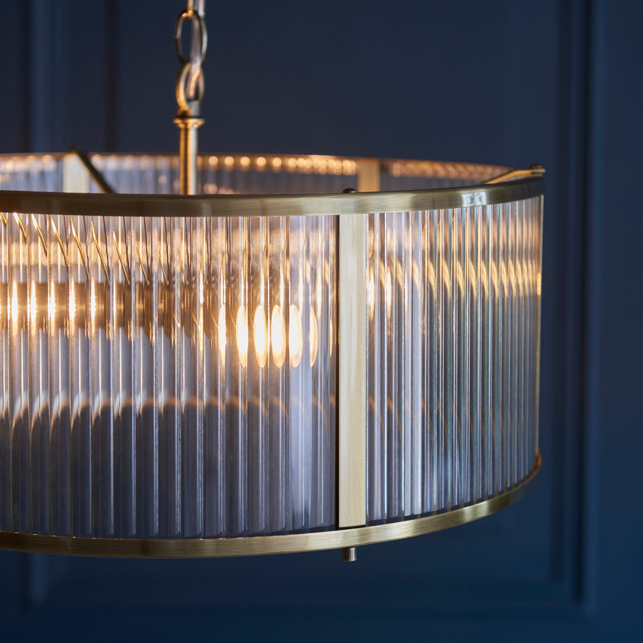Lampadario Endon Ridgeton 3 luci Ottone Antico