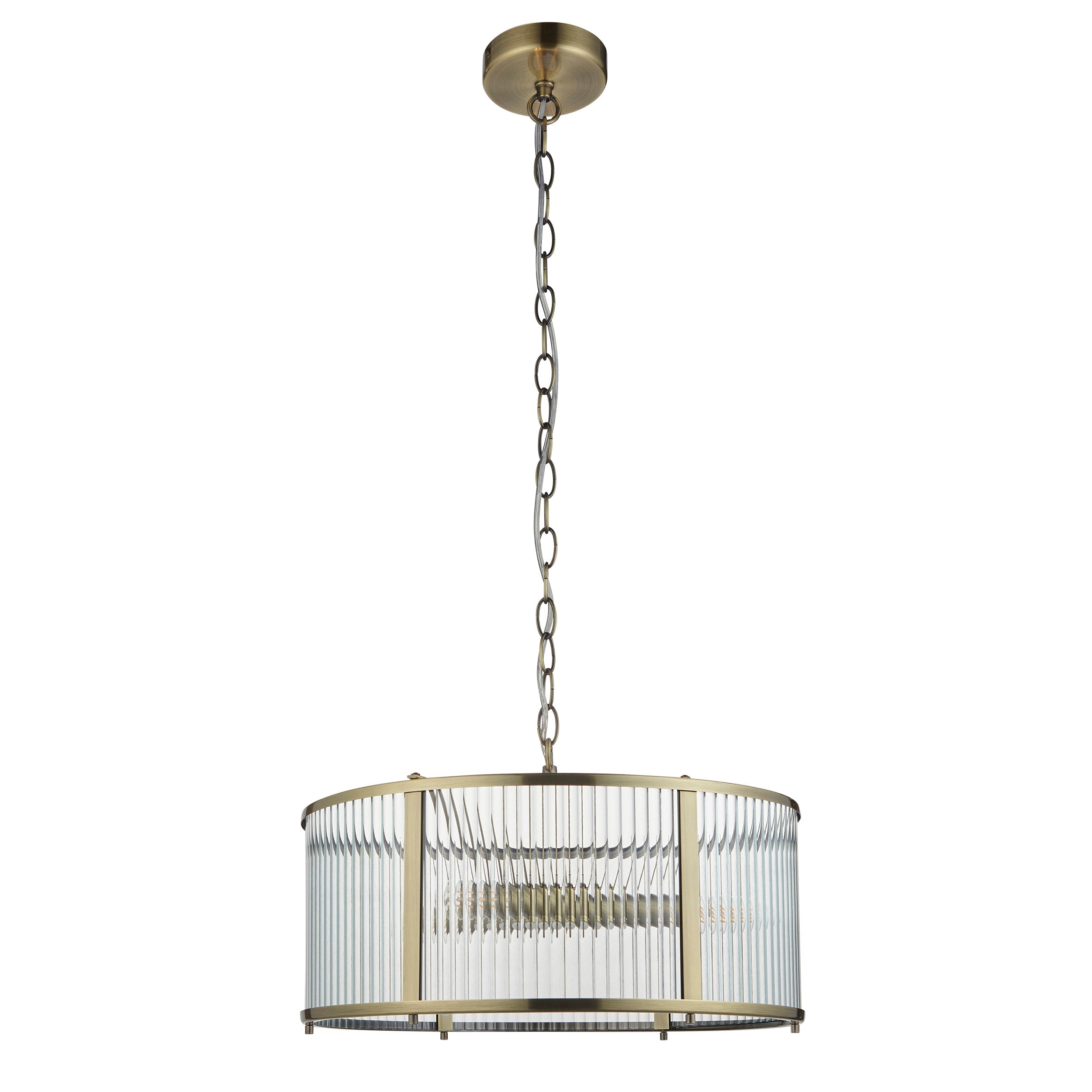 Lampadario Endon Ridgeton 3 luci Ottone Antico