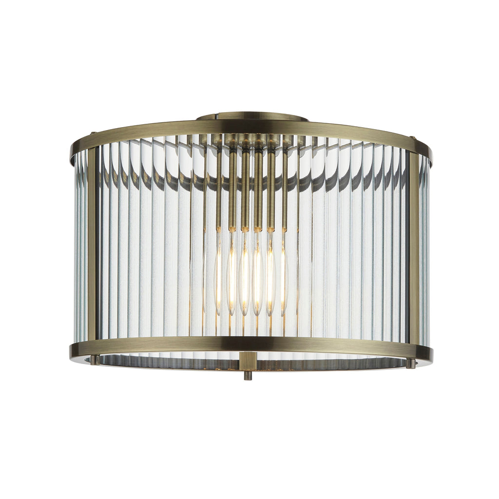 Endon Ridgeton Flush Ottone Antico