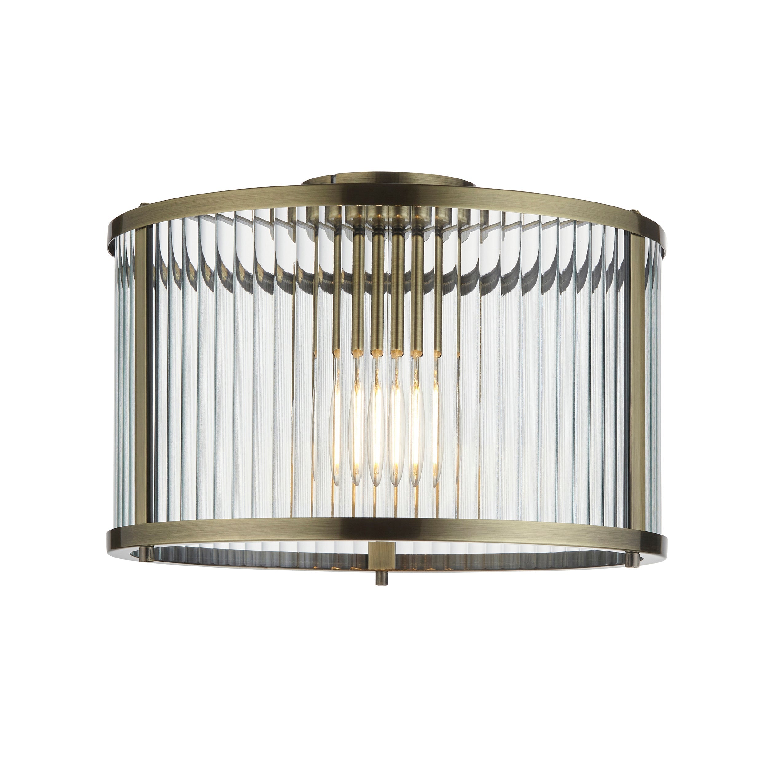 Endon Ridgeton Flush Ottone Antico