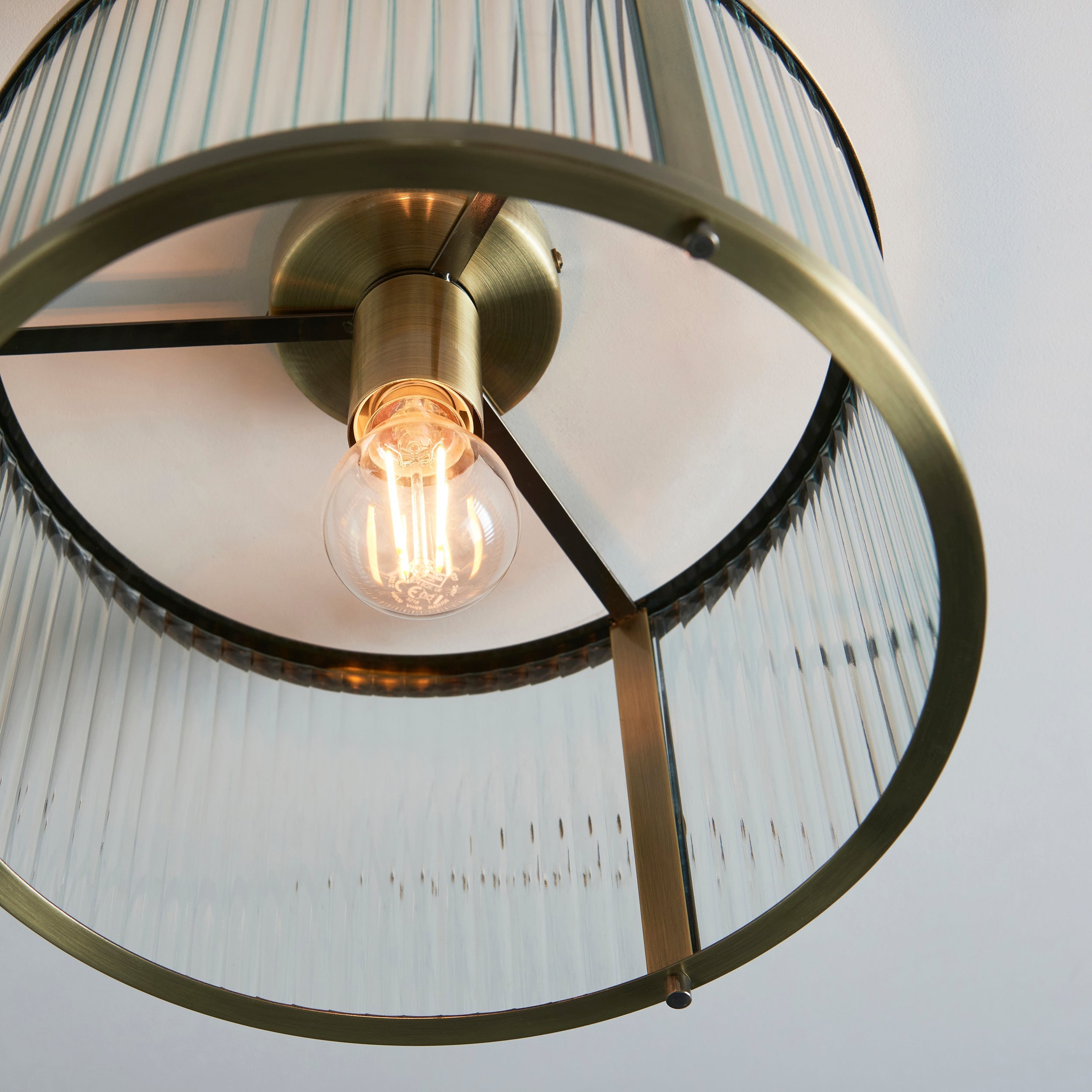 Endon Ridgeton Flush Ottone Antico