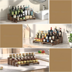 Espositore a più piani in legno – Impilabile e Versatile | Perfetto per tavoli da dessert, decorazioni e stand di vendita