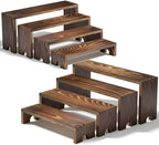 Espositore a più piani in legno – Impilabile e Versatile | Perfetto per tavoli da dessert, decorazioni e stand di vendita