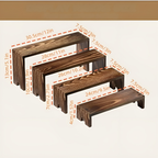 Espositore a più piani in legno – Impilabile e Versatile | Perfetto per tavoli da dessert, decorazioni e stand di vendita