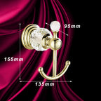 Ganci per Cappotti in Metallo Cristallo Stile Europeo Ganci Decorativi da Parete