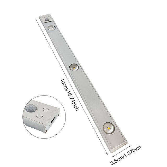 Lampada LED senza fili con sensore di movimento | Ricaricabile, dimmerabile e 3 colori