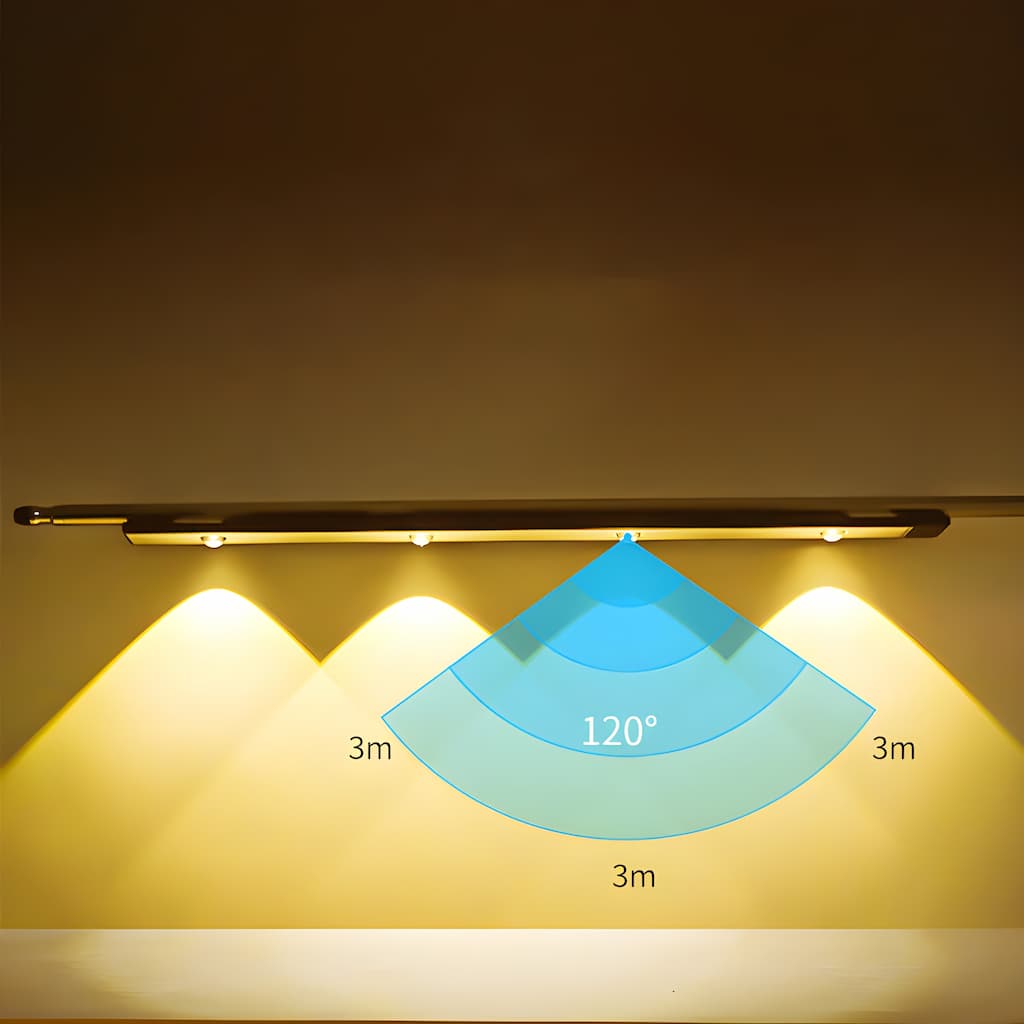 Lampada LED senza fili con sensore di movimento | Ricaricabile, dimmerabile e 3 colori