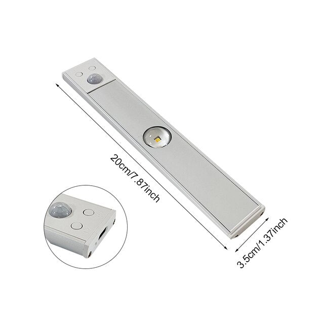 Lampada LED senza fili con sensore di movimento | Ricaricabile, dimmerabile e 3 colori