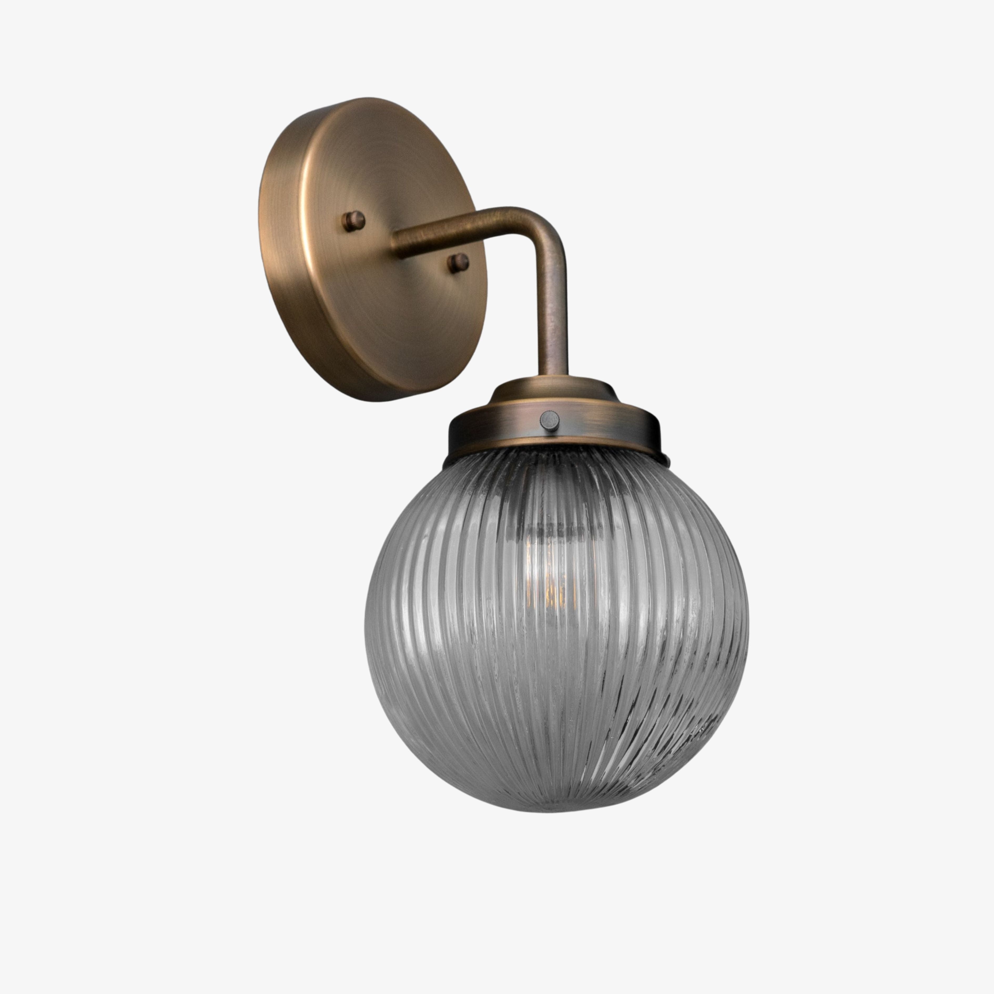 Applique da Parete in Vetro per Illuminazione Industriale per Soggiorno