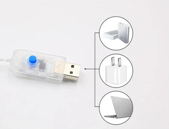 KerstLuxe Babbo Natale Scala LED Illuminazione d'Atmosfera – 1M / 3M Luce a Stringa USB