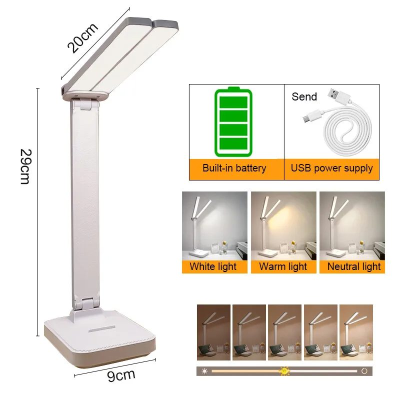 LumoFlex – Lampada da scrivania LED ricaricabile con controllo touch e design pieghevole