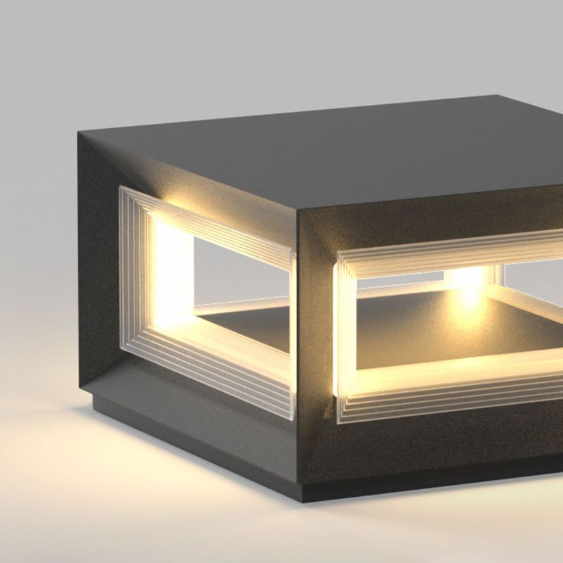 Lampade da esterno in metallo LED contemporanee Ray, nere
