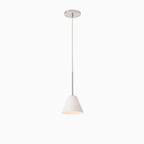 Lampada a sospensione a cono in vetro trasparente per cucina
