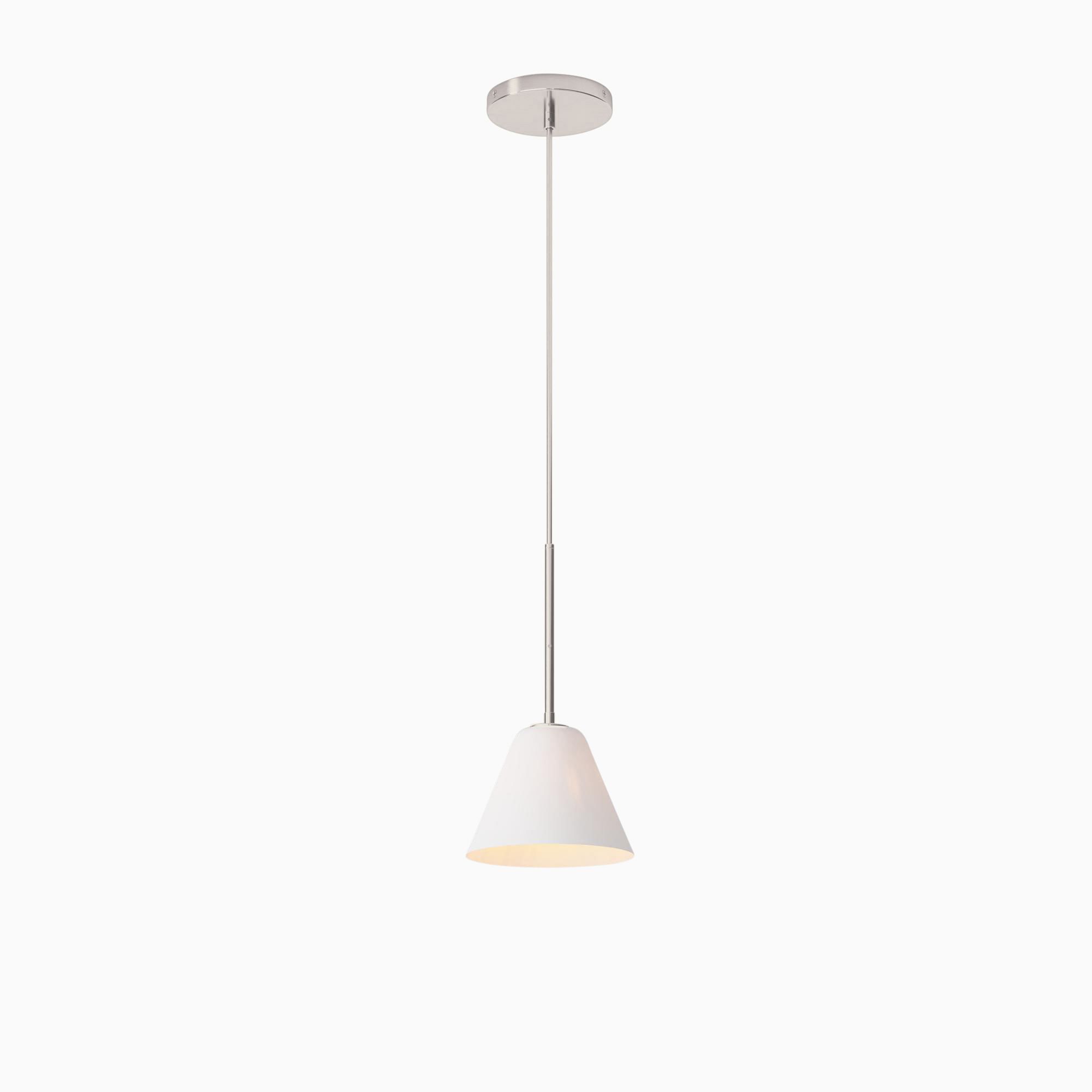 Lampada a sospensione a cono in vetro trasparente per cucina